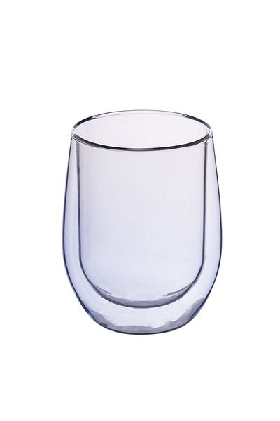 KRASINO Set de 2 pahare Arlen, pereți dubli, violet, 300 ml, 8,5x9,5 cm