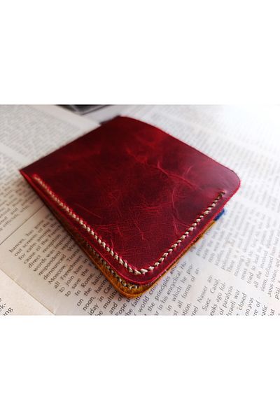 Mahfuz Real Leather Purely Handmade Wallet 22Cm*8Cm * 1 Bill Area 4 Card Compartments W118