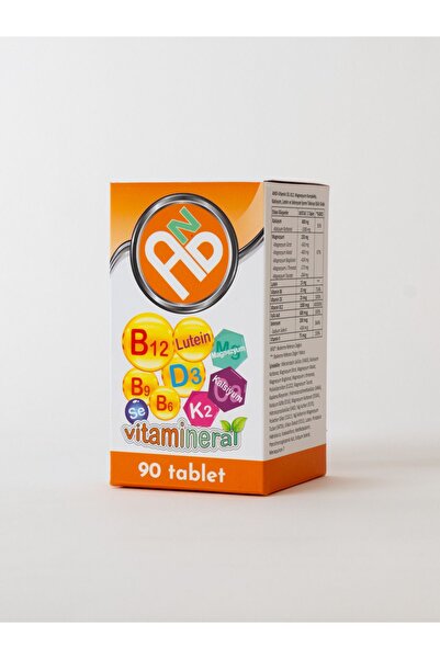 AND -Vitamin D3 K2 B12 B9 B6 Food Supplement Containing Magnesium Complex, Calcium, Lutein and Selenium