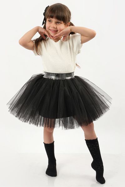 Milangel Fustă Tutu Fete negre