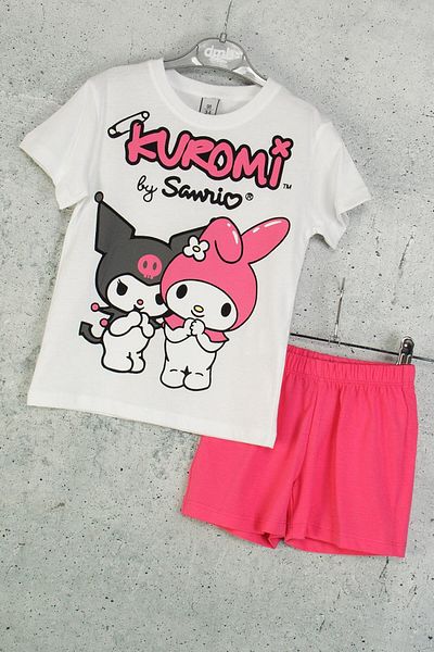 DMB BOYS & GIRLS Dmb Girl Kuromi Shorts Suit 3-8 Years Fuchsia