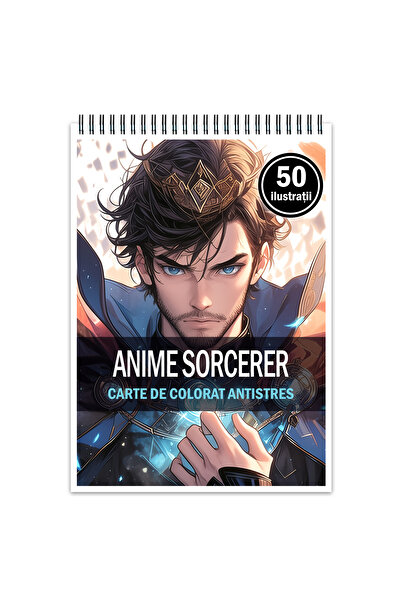 Legendary Gifts Антистресова книжка за оцветяване, 50 илюстрации, Аниме магьо...