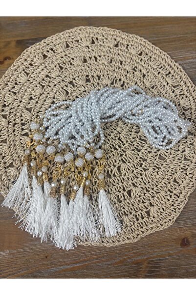 Asil Bijuteri ve Aksesuar TOP VE PÜSKÜLLÜ CAM İNCİ TESPİH 10 LU PAKET