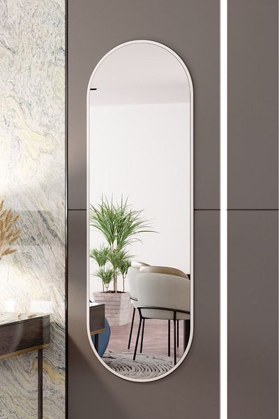 Marsah Home Oval mirror 180x60 cm White
