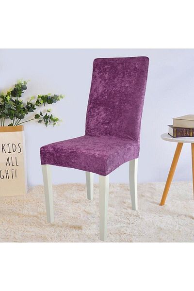 Bright Home Βελούδινο κάλυμμα καρέκλας Uy Style, κάλυμμα καρέκλας με λάστιχο, 1 τεμάχιο