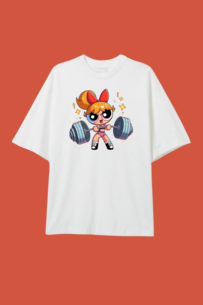Dupe Design Sală de gimnastică Girl Power cu imprimeu supradimensionat tricou