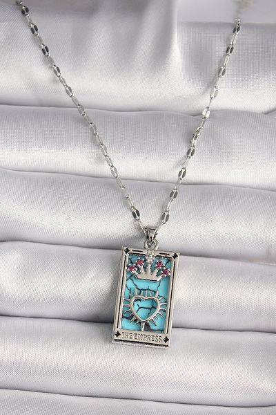 Skygo 316L Steel Silver Color Pink Zircon Stone Crown Heart Portrait Model Women's College - Tj-Bko9669