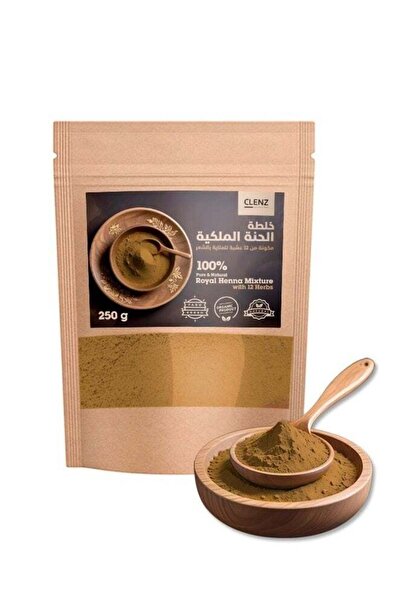 clenz خلطة الحناء الملكية مع 12 عشبة - 250 غرام