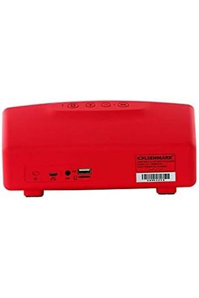 Olsenmark مكبر صوت بلوتوث مع USB وبطاقة TF وAUX وبطارية 1200 مللي أمبير في الساعة وصوت جهير عميق ومحمول ومتين