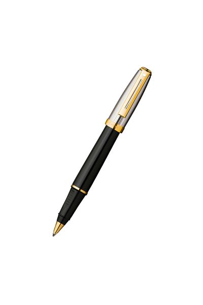 Sheaffer Prelude Black Rollerball Pen - Gold Clip and Ring 337-1