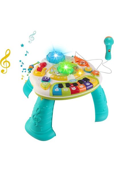 Smart Vibe Masuta Interactiva 2in1, Kids Melody, Multifunctionala, cu Activitati tip Busy Board, Functie Blueto