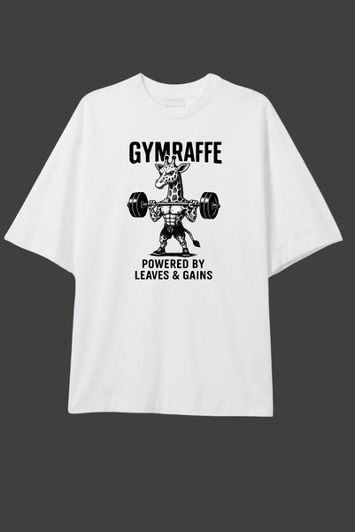 Dupe Design GYM RAFFE Baskılı Oversize T-shirt