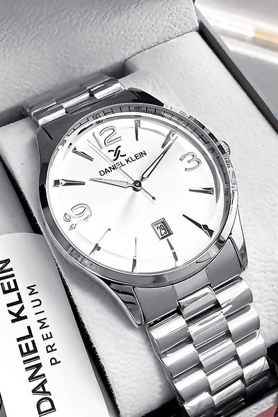 Daniel Klein Premium Gift Men Wristwatch Waterproof Silver Color Steel Band Gift Bracelet Dke2127C6