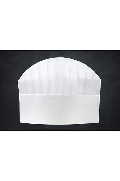 Bekiz Tela Bekiz Cook Cap Bekiz Disposable Cook Cap - Hat 20 cm White 20 Pieces