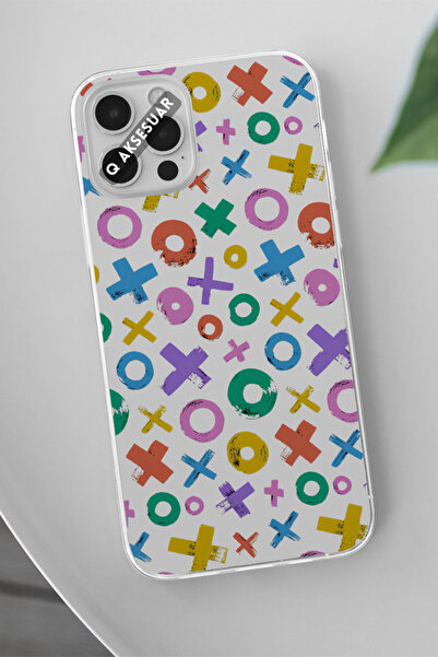 Q Aksesuar Samsung Galaxy Note 10 Lite Uyumlu XO Şekiller Tasarımlı Şeffaf Te...