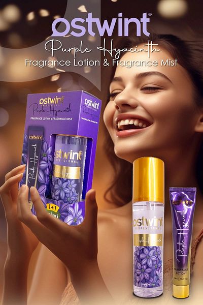 Ostwint Set Body Spray Ostwint Fragrance Purple Hyacinth + Body Lotion 50ml
