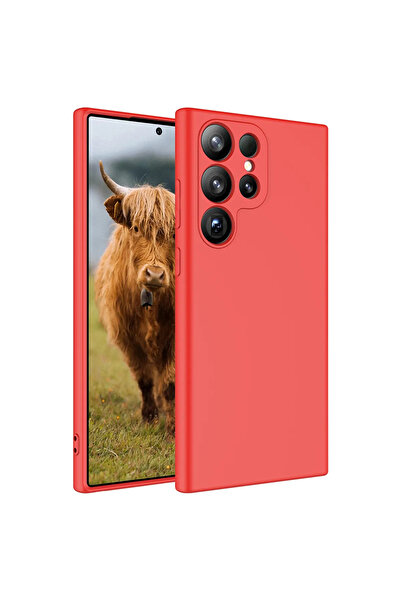 Balerion Galaxy S25 Ultra Kılıf Kadife Lansman Soft Yumuşak Liquid Silikon Ka...