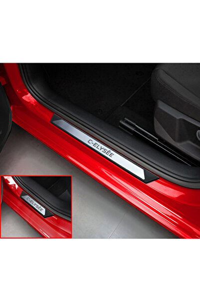 bab dizayn automotive styling Citroen C-Elysee Krom Kapı Eşik Koruması 2012 v...