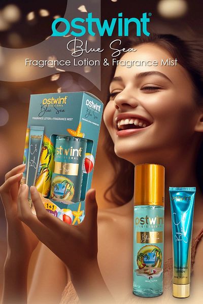Ostwint Fragrance Blue Sea Body Spray Body Lotion 50ml Set
