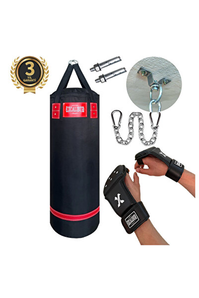 Excalibur Polystar Boks Kum Torbası 100 x 35 cm Siyah - Eldivenli