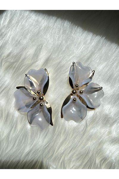 Lavienta Gold Leaf Model 6 cm Large Vip Earrings