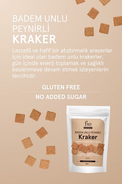 FRO 2 Pack Almond Flour Cheese Cracker Gluten-Free Hearty Healthy Additive-Free Snack