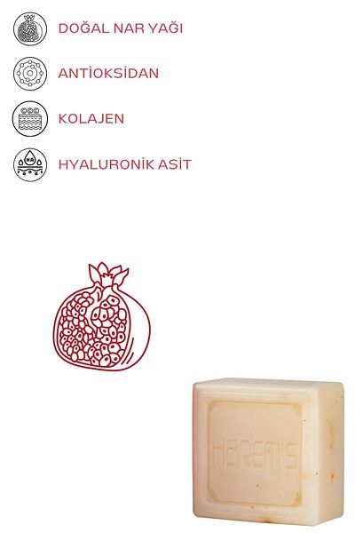 HAREM'S Pomegranate Hyaluronic Acid & Collagen Nanural Soap