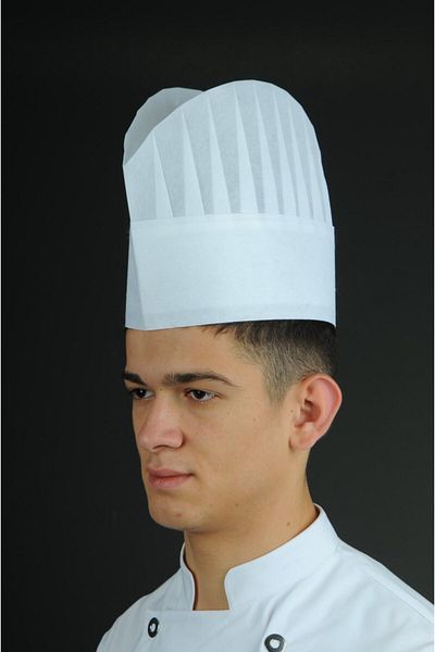 Bekiz Tela Bekiz Cook Cap Bekiz Disposable Cook Cap - Hat 20 cm White 20 Pieces