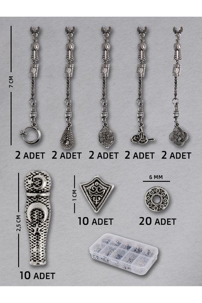 Mihra Takı Tasarım مجموعة من 10 شرابات فردية مختلطة – حجر طبيعي |   مسبحة إيب...