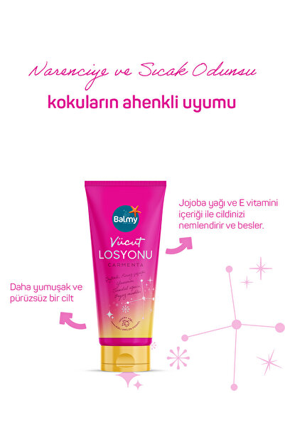 Balmy Carmenta Nemlendirici Vücut Losyonu, Narenciye ve Sıcak Odunsu Kokular 200 ml
