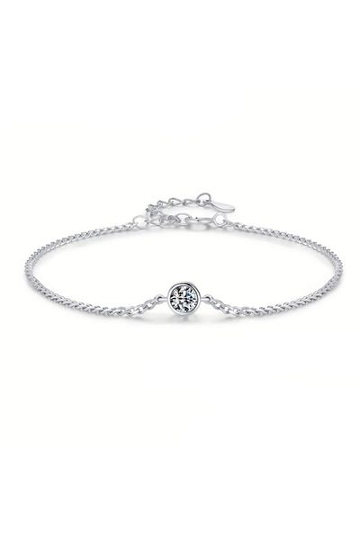 OEM Silver bracelet with moissanite diamond