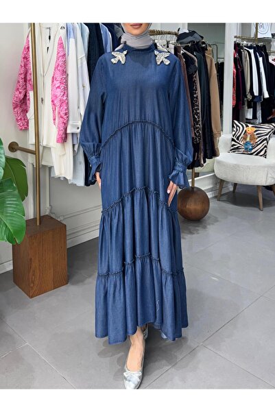 Ghisa KUŞ DETAY KOT ELBİSE