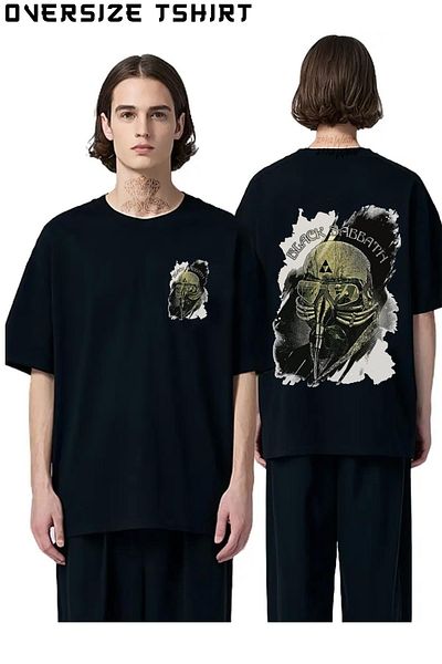 ZOKAWEAR Black Sabbath Custom Back Printed Oversize T-Shirt