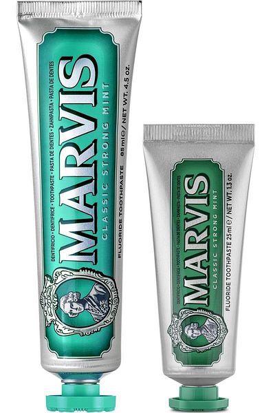 Marvis Advantageous Set of 2 - Classic Strong Mint Dense Mint Toothpaste 85 ML + 25 ML