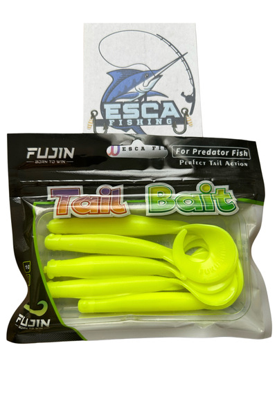 esca fishing 1 PAKET 5 ADET 10.5 CM GLOW GECE PARLAR İĞNESİZ FUJİN TAİL BAİT ...