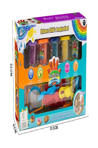 rexa Educational Funny Playdough Toys Set for Kids Play Dough Plasticine Clay
