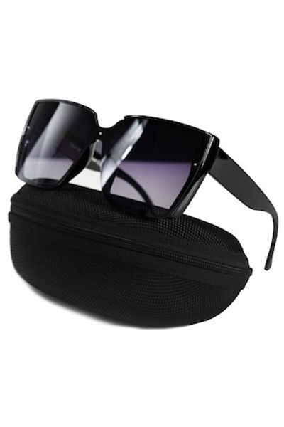 PARUNIV Polarized Sunglasses for Women, Uv400, Blacksky, Glossy Black