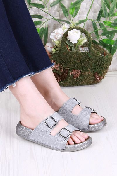 Konfores Pien-2150 Adjustable Double Buckle Extra Soft Anatomical Sole Women's Slippers