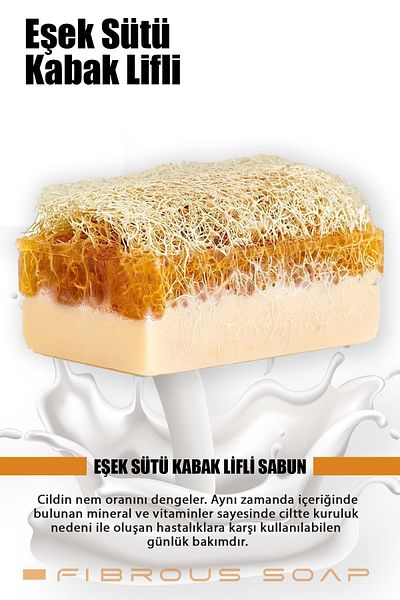 Motto Plus Professional صابون حليب الحمار المرطب من ألياف اليقطين الطبيعية - 120 جرام