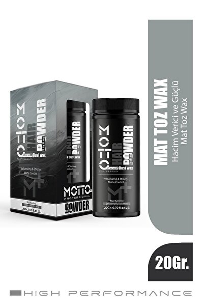 Motto Plus Professional Toz Şekillendirici Hacim Verici Pudra Mat Wax 20Gr.