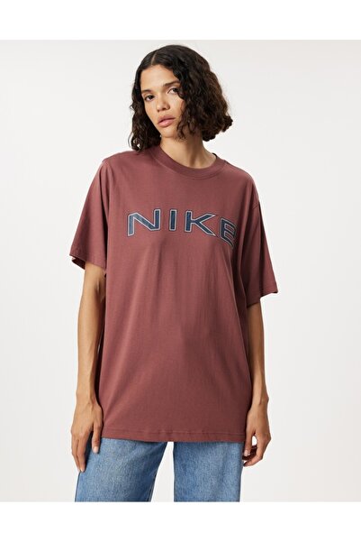 Nike Спортивний одяг Phoenix Graphic Loose Short-Sleeve Kahverengi Kadın Футб...