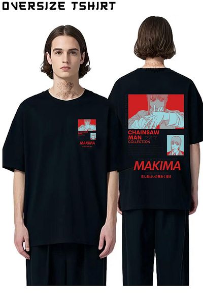 ZOKAWEAR Chainsaw Man Makima Custom Back Printed Oversize T-Shirt