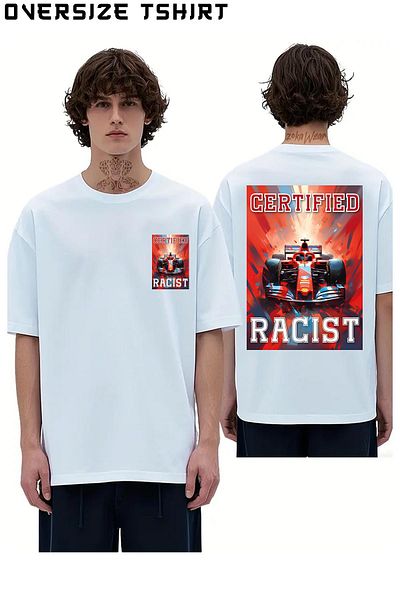 ZOKAWEAR Certified  Dynamic Race Back Printed Oversize T-Shirt