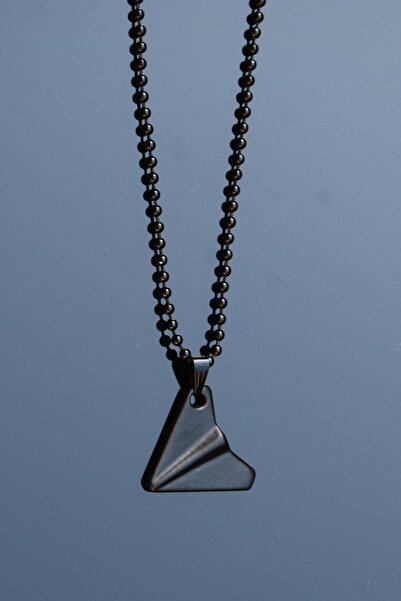 Rua Jewelry Taylor Swift Ve Harry Stayles Uçak Kolye Siyah Kaplama Top Zincirli