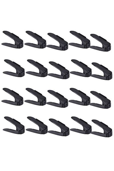 Evelise Set of 20, Organizer, Shoe Rack, Adjustable 3 Positions, Double Storage Space, 6×25.5×11/17 cm