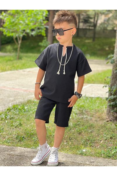 ALPİDS Boy's Waffle Suit with Ip Detail