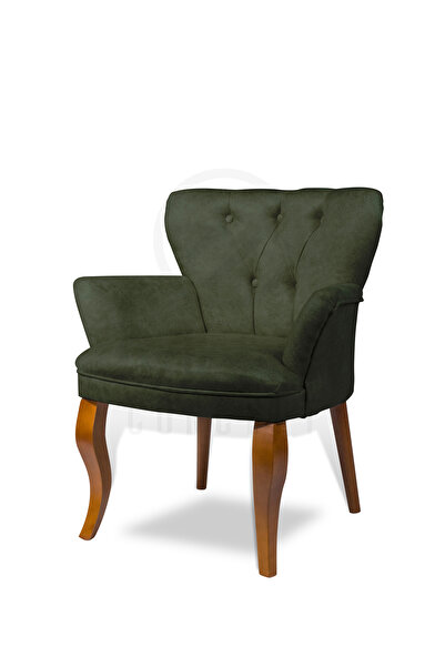 Home Kollu Model Ahşap Ayaklı Tekli Berjer Bahçe Balkon Salon Çay Seti Koltuk...