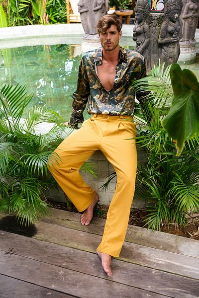 Dear Deer Mustard Palazzo Trousers