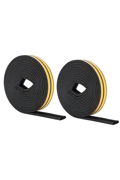 Evelise Set of 2, Self-adhesive tape for sealing doors and windows, P-profile, 9mm x 5.5mm, UV resistance