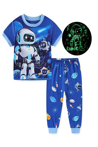 Babyqlo Robot Heroes in Outer Space Pajama Set